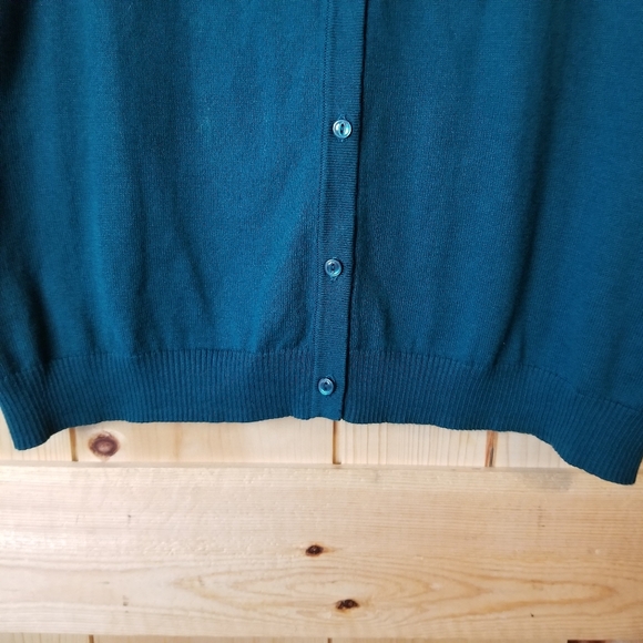 Van Heusen Cotton 3/4 Length Sleeve Button Up Cardigan Sweater NWT - Picture 3 of 13